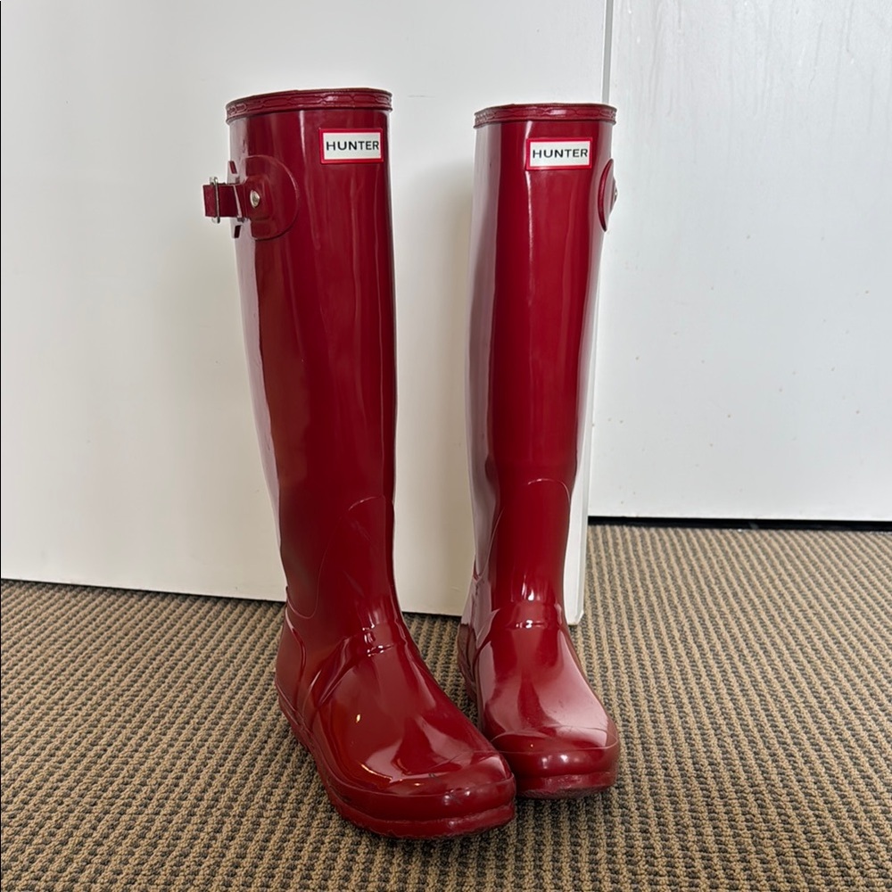 Hunter Women's Red Rain Boots